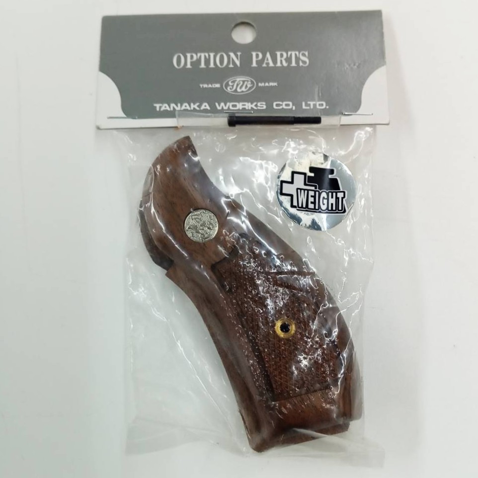 タナカ +Weight S&W Kフレーム用 RD 木製グリップ