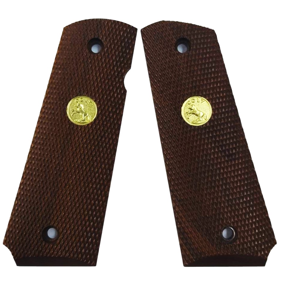 MGC GM用 COLTメダリオン チェッカー 木製グリップ