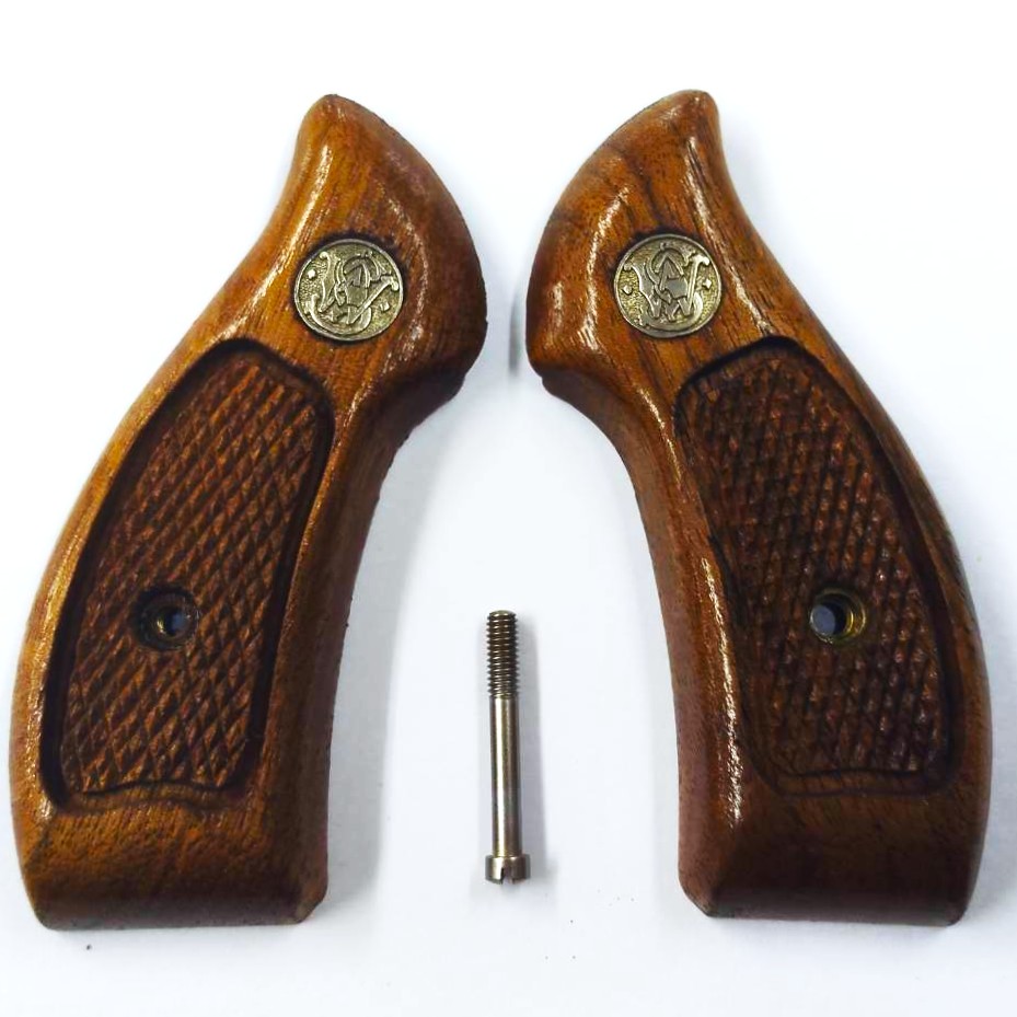 S&W社 Jフレーム ラウンドバット 木製グリップ