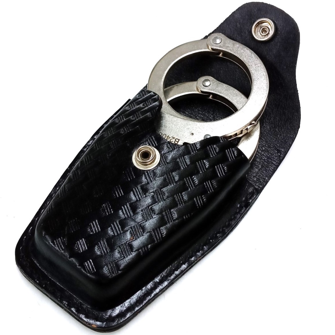 【中古】GENUINE LEATHER 革製手錠ポーチ BK