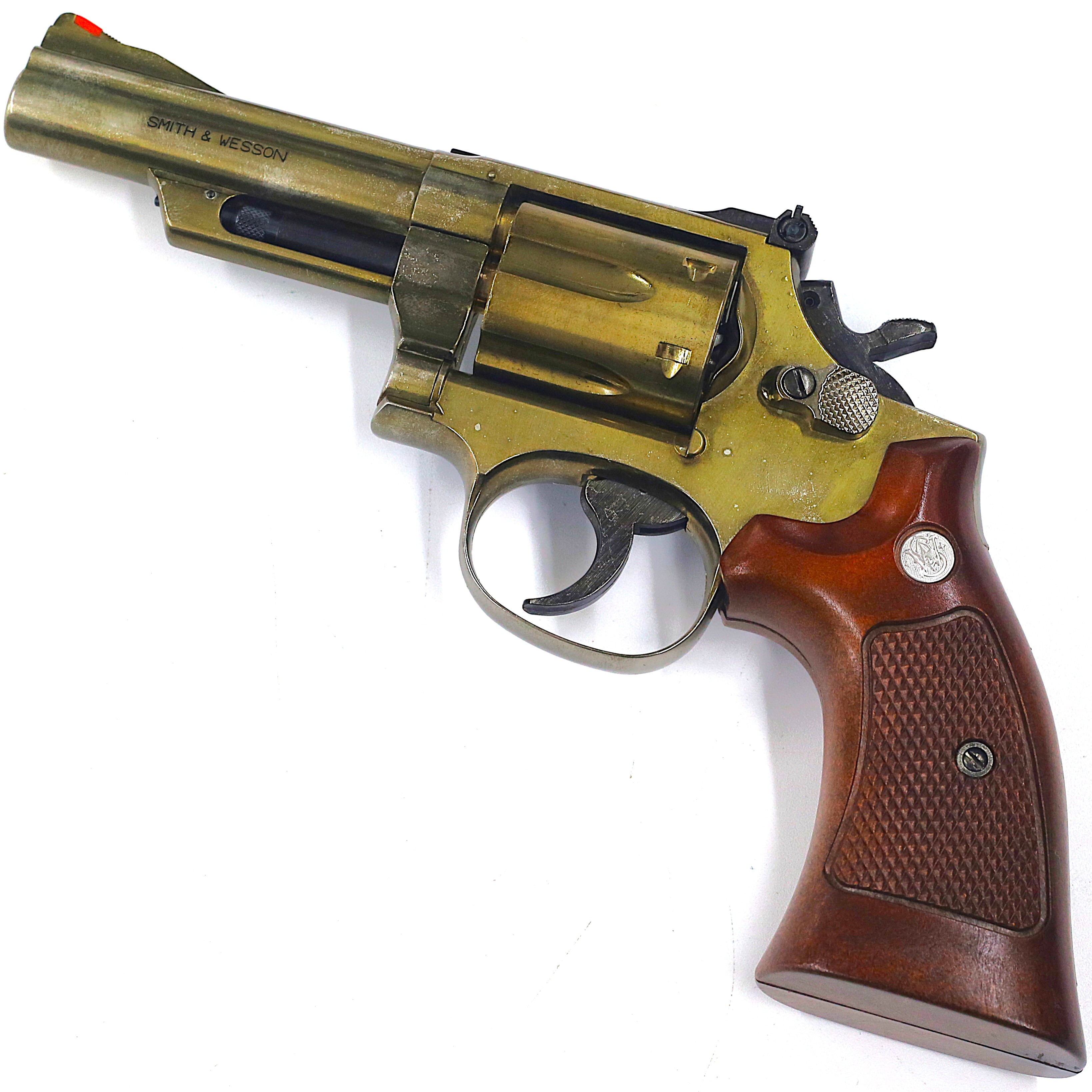 国際産業 №014 金属製(SMG刻印) S&W M19 4㌅ 真鍮メッキ
