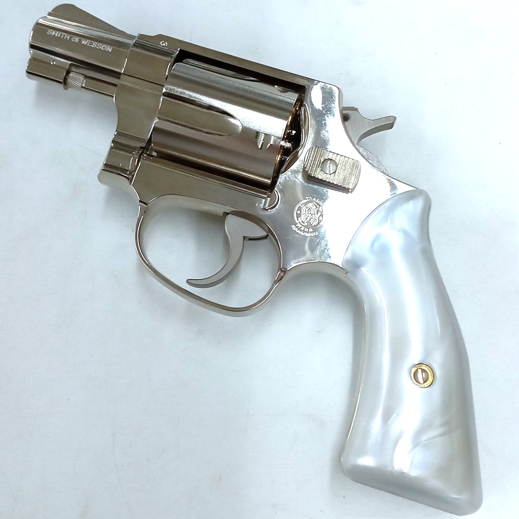 【中古】タナカ S&W M36 2インチ スクエアバット トラビスモデル ニッケルフィニッシュ Ver.2