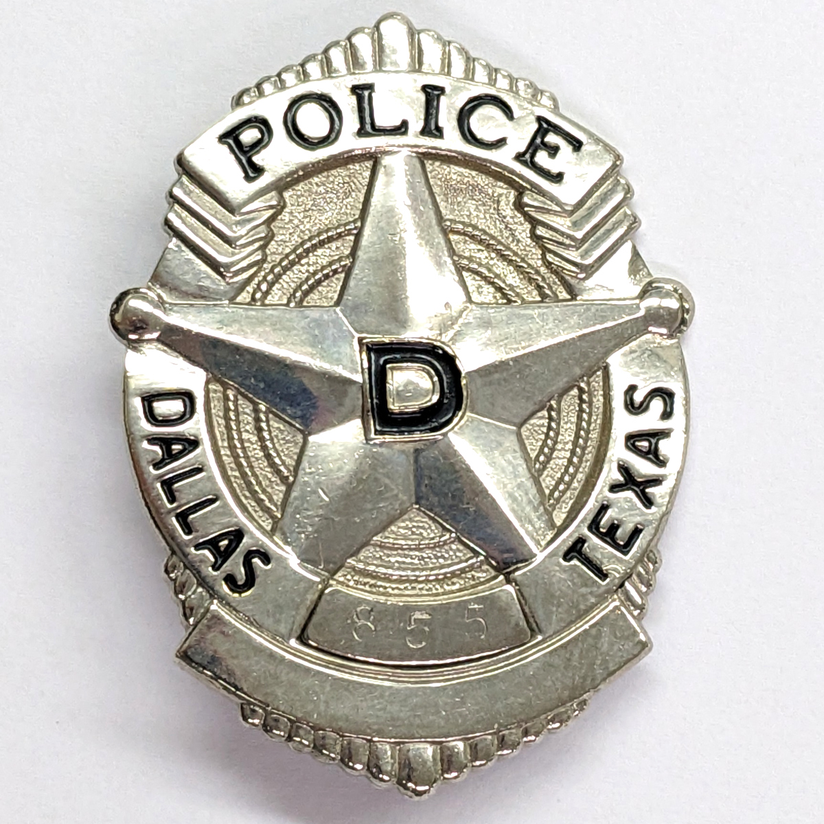 Dallas Texas Police 無記名 バッジ シルバー