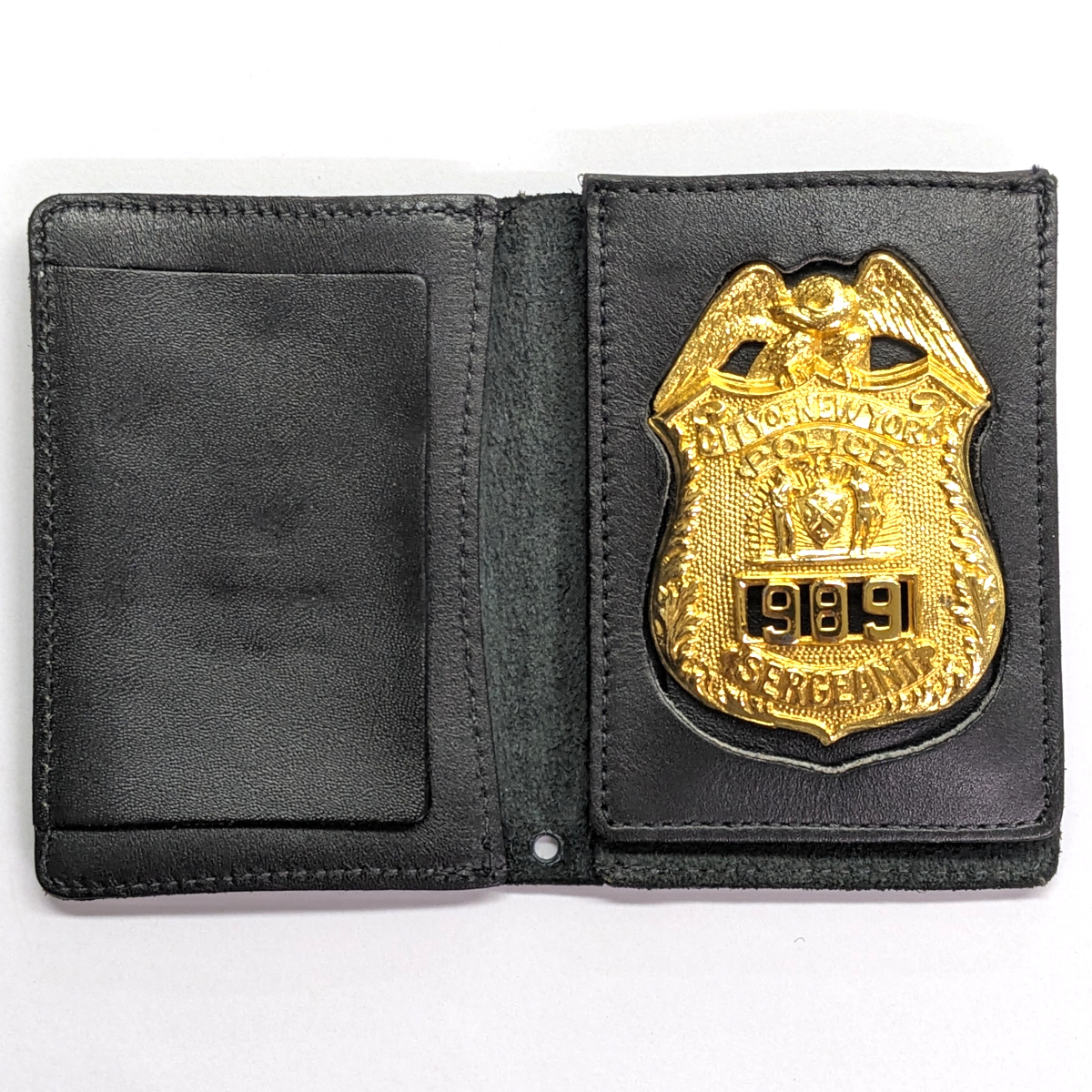 NYPD 989 SERGEANT バッジ 金色 JAY-PEE手帳付